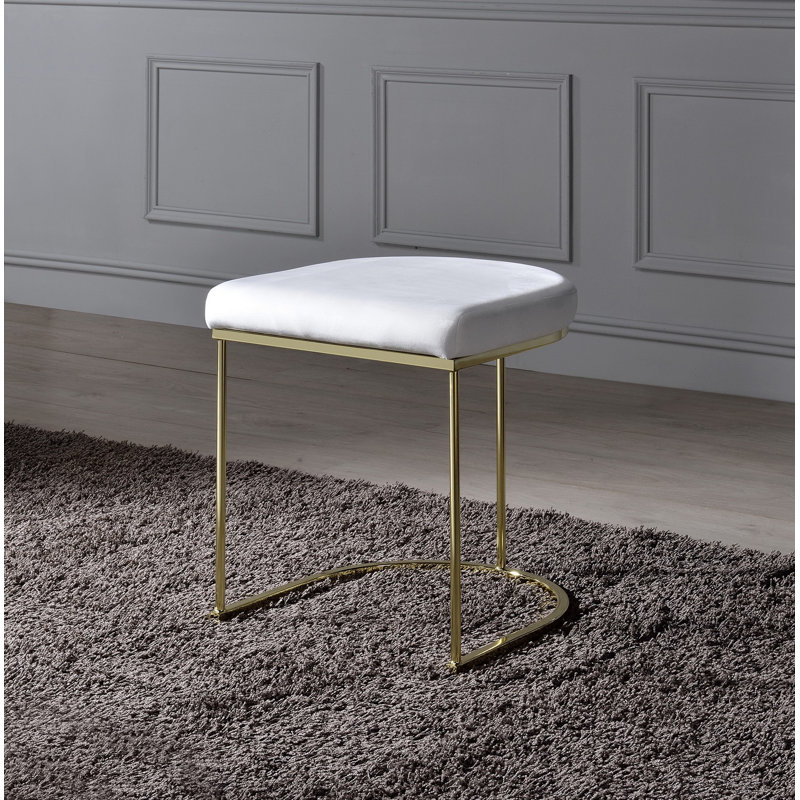 Everly Quinn Harshad Metal Vanity Stool & Reviews Wayfair